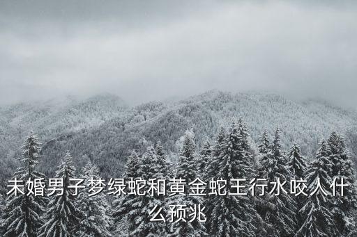 未婚男子夢綠蛇和黃金蛇王行水咬人什么預兆