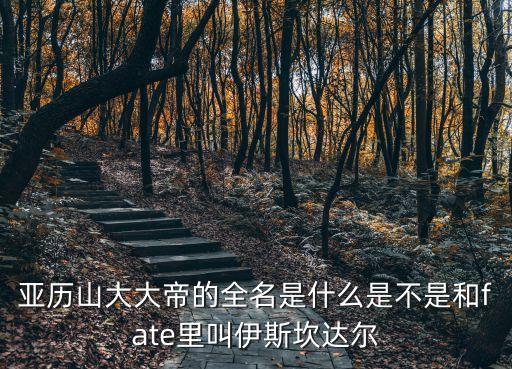 亞歷山大大帝的全名是什么是不是和fate里叫伊斯坎達爾