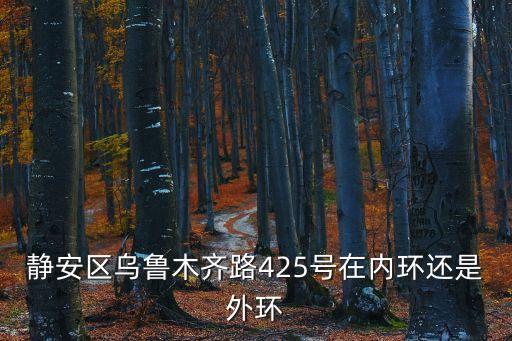 上海市靜安區烏魯木齊路地圖，靜安區烏魯木齊路425號在內環還是外環