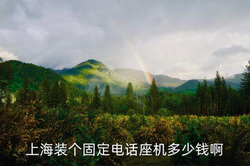 上海裝個固定電話座機多少錢啊