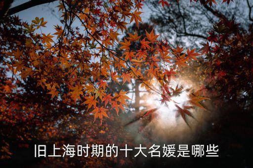 上海市名媛文化，舊上海時期的十大名媛是哪些
