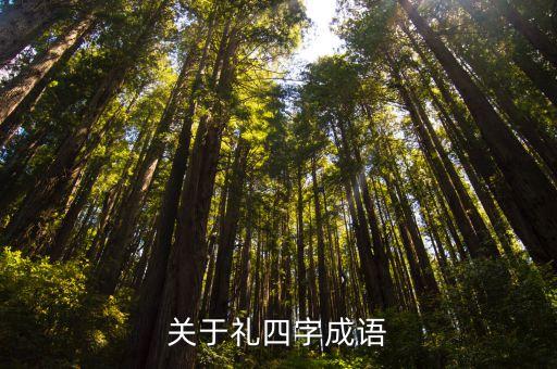 關于禮四字成語