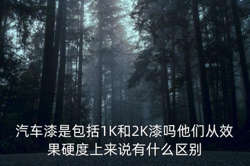 汽車漆是包括1K和2K漆嗎他們從效果硬度上來說有什么區別