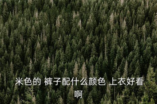  米色的 褲子配什么顏色 上衣好看啊