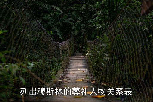 列出穆斯林的葬禮人物關系表