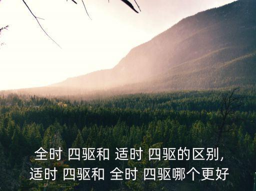 全時四驅和適時四驅的區(qū)別,4大不同之處:適時四驅的區(qū)別