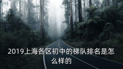 2019上海各區初中的梯隊排名是怎么樣的
