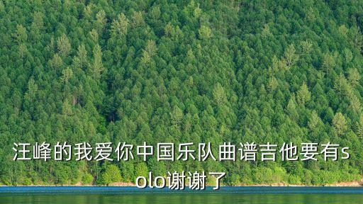 我愛你中國吉他譜，我愛你中國簡譜