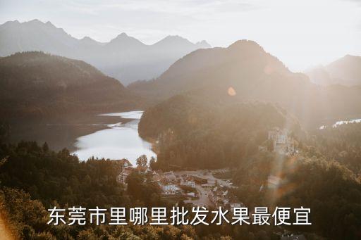 東莞市里哪里批發(fā)水果最便宜