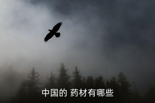 中國的 藥材有哪些