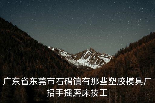 東莞石注塑招聘信息，廣東省東莞市石碣鎮(zhèn)有那些塑膠模具廠招手搖磨床技工
