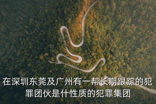 在深圳東莞及廣州有一幫長期跟蹤的犯罪團(tuán)伙是什性質(zhì)的犯罪集團(tuán)