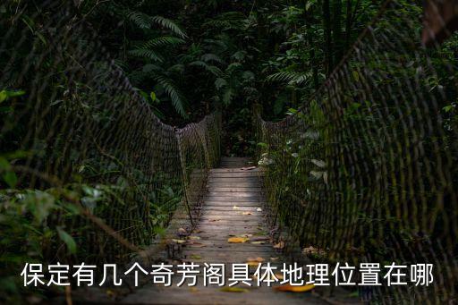 保定有幾個奇芳閣具體地理位置在哪