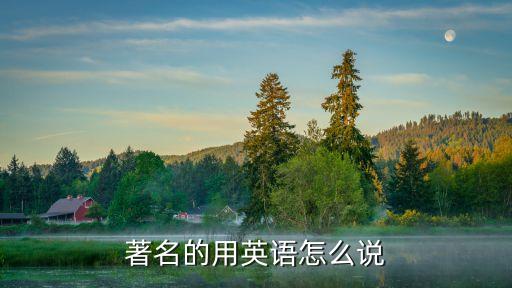 出名的英語，著名的用英語怎么說