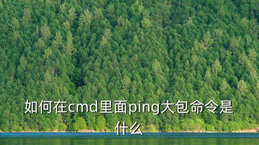 如何在cmd里面ping大包命令是什么