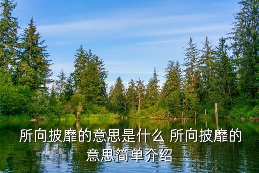  所向披靡的意思是什么 所向披靡的意思簡單介紹
