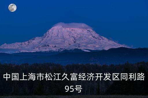 中國上海市松江久富經濟開發區同利路95號