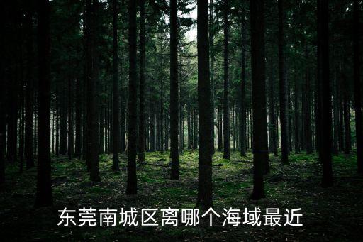 東莞南城區離哪個海域最近