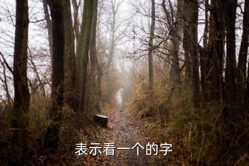 表示看的一個(gè)字，表示看的 一個(gè)字的