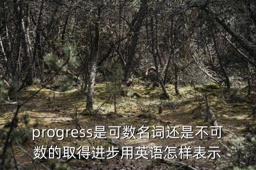 progress是可數名詞還是不可數的取得進步用英語怎樣表示