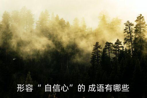 自信的成語,自信:充滿自信心自力更生自信能量