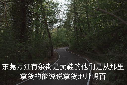 東莞萬江有條街是賣鞋的他們是從那里拿貨的能說說拿貨地址嗎百