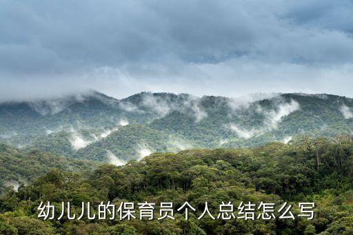 保育員總結，求保育員個人工作總結1000字左右