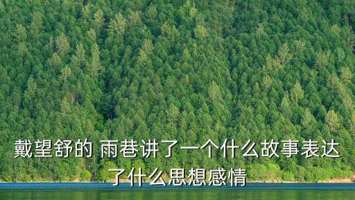 雨巷詩人,詩人創(chuàng)造雨巷"獨自徘徊的感覺