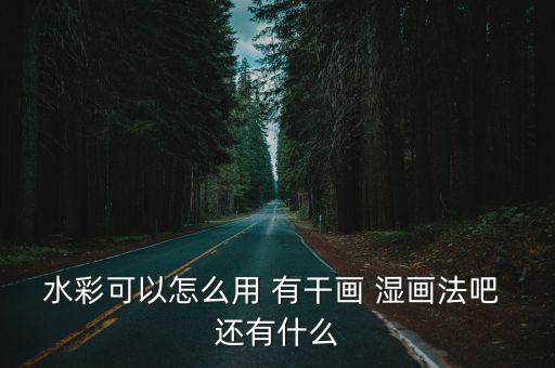 水彩怎么用，水彩可以怎么用 有干畫 濕畫法吧 還有什么