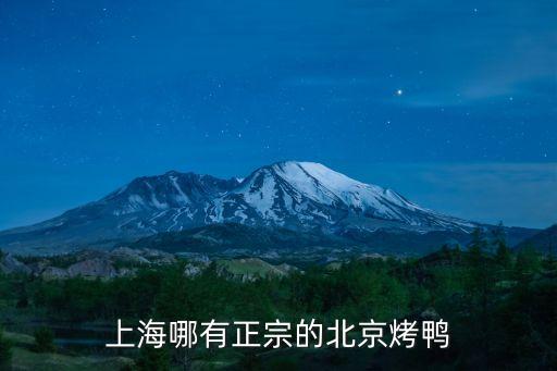 上海哪有正宗的北京烤鴨