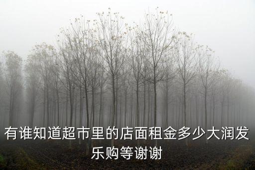 有誰知道超市里的店面租金多少大潤發(fā)樂購等謝謝