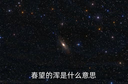 春望的渾是什么意思