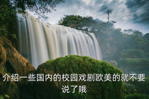 介紹一些國內的校園戲劇歐美的就不要說了哦