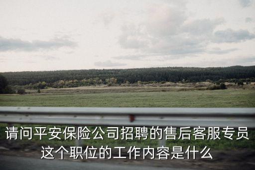 請(qǐng)問(wèn)平安保險(xiǎn)公司招聘的售后客服專員這個(gè)職位的工作內(nèi)容是什么