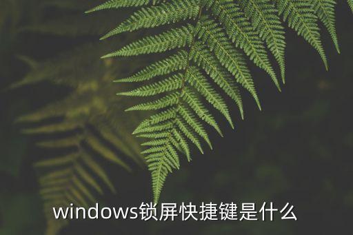 電腦怎么快捷鎖屏，電腦快捷鍵鎖屏