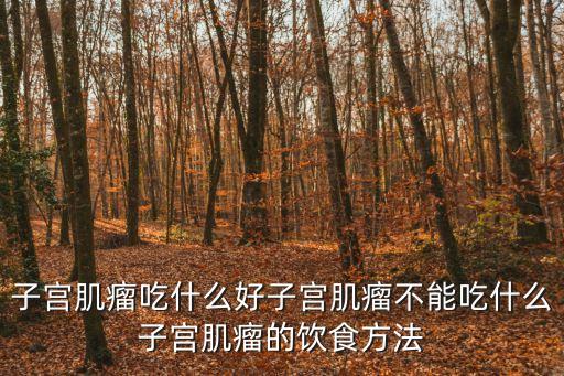子宮肌瘤吃什么好子宮肌瘤不能吃什么子宮肌瘤的飲食方法