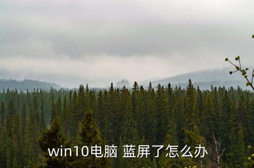  win10電腦 藍(lán)屏了怎么辦
