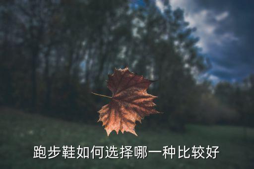 跑步鞋如何選擇哪一種比較好