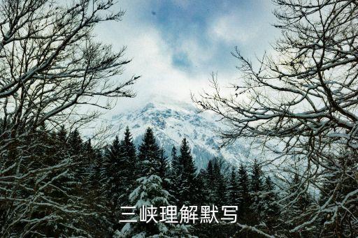 三峽理解性默寫，三峽理解性默寫求幫助