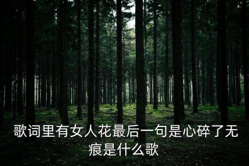 女人花歌詞,《斷腸無痕》第二集