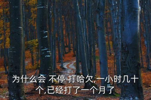 為什么會 不停 打哈欠,一小時幾十個,已經打了一個月了