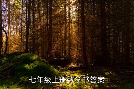 初一上冊數學書答案，七年級上冊數學書答案