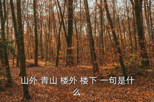 山外青山樓外樓下一句,《臨安府》四言詩賞析:山外青山樓外樓