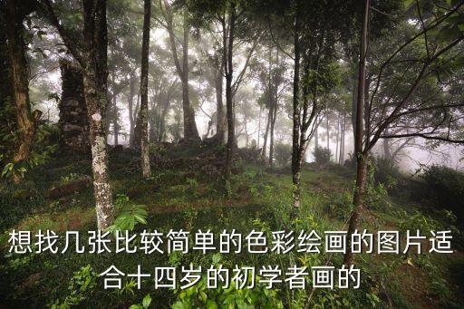畫畫的照片，想找?guī)讖埍容^簡單的色彩繪畫的圖片適合十四歲的初學(xué)者畫的