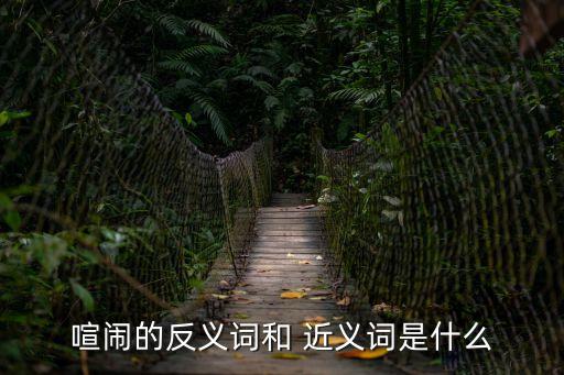 喧鬧的反義詞和 近義詞是什么