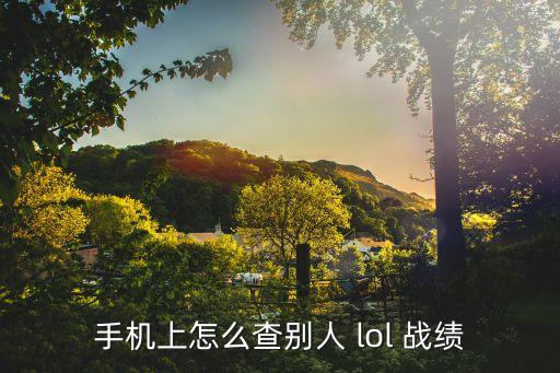 手機上怎么查別人 lol 戰績