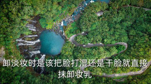 卸淡妝時是該把臉打濕還是干臉就直接抹卸妝乳