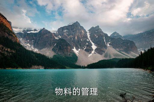 物料管理，物料的管理