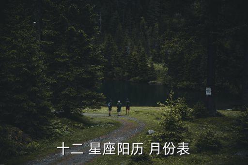 十二 星座陽歷 月份表