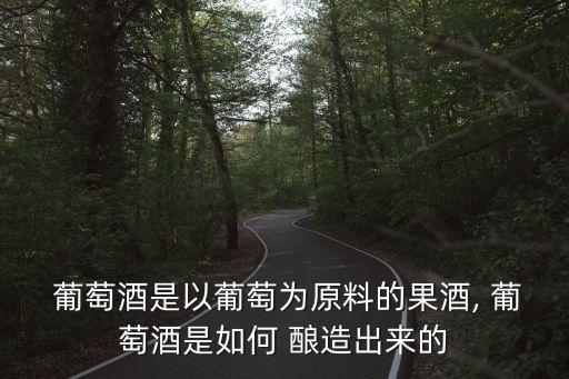  葡萄酒是以葡萄為原料的果酒, 葡萄酒是如何 釀造出來的